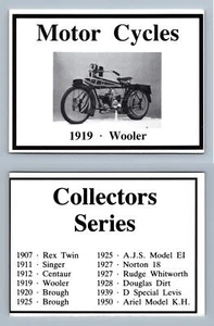 Wooler - 1919 Motorcycles Collectors Series Card - Picture 1 of 1