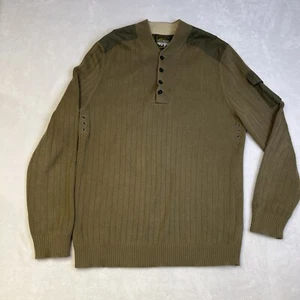 Maglione uomo Eddie Bauer Sport Shop Commando Henley taglia XLT maglia verde - Foto 1 di 9