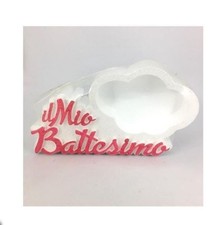 PORTACONFETTI IL MIO BATTESIMO CON NUVOLA IN POLISTIROLO ROSA