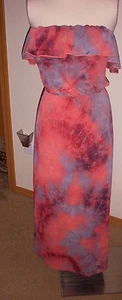 W118 BY WALTER BAKER-TIE DYE MAXI DRESS- TO DIE FOR STUNNING- STRAPLESS-M - Picture 1 of 5