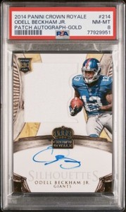 2014 Crown Royale RPA GOLD ODELL BECKHAM JR RC Rookie Patch Auto /49 PSA 8 POP 3