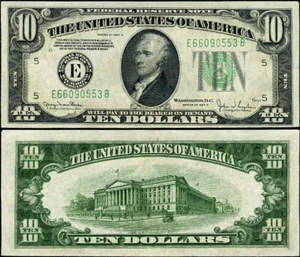 FR. 2009 E $10 1934-D Federal Reserve Note Richmond E-B Block AU - Picture 1 of 3
