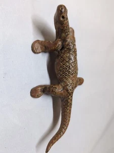 Hand Crafted Clay Komodo Dragon Monitor Lizard Reptile Figure Figurine - Picture 1 of 9