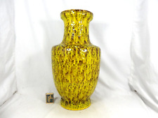 Rare 70s BAY Keramik pottery vase stunning yellow Fat Lava glaze 570-45 CHIP !