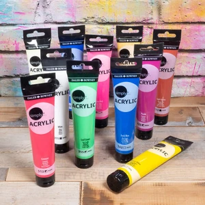 Daler Rowney 75ml Simply Acrylic Art & Craft Paint Various Colours - Picture 1 of 36