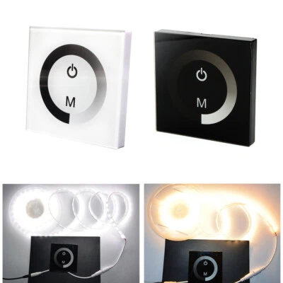 DC12-24V Wall Mount Dimmer Touch Panel LED Controller For Single Color Led Strip - Image 1 of 4
