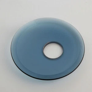 Black Bathroom Round Faucet Disc Tempered Glass Waterfall Spout For Tap - Picture 1 of 2