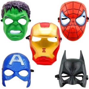 5 PCS Avengers Hero Mask Batman Iron Man Hulk Batman Spider-Man Birthday party - Picture 1 of 6