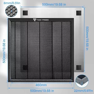 TWO TREES Aluminum Laser Cutting Honeycomb Working Table Metal Panel 500x500mm - Picture 1 of 7