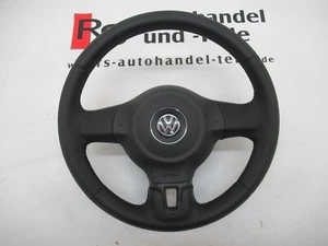 VW Golf V 6 5K 09-14 Leder Lenkrad Neu bezogen Echtleder schwarz 5K0419091H - Bild 1 von 15