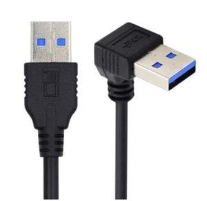 Cable de datos macho a recto macho en ángulo ascendente USB-A 3.0 0,3 m - Imagen 1 de 7