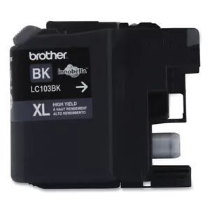 Brother LC103BK 600 Page-Yield LC103BK Innobella High-Yield Ink - Black New - Picture 1 of 7