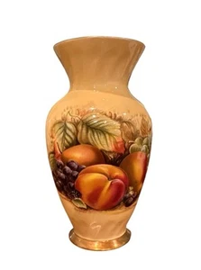 Vintage Aynsley "Orchard Gold" Bone China handbemalte Vase mit Goldrand 6,25 Zoll - Bild 1 von 7