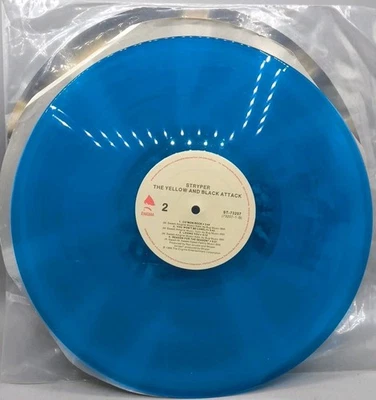 STRYPER The Yellow And Black Attack LP Enigma ST 73207 NM Blue Vinyl LN Album - Image 1 of 4
