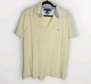 Polo Tommy Hilfiger Vintage Amarillo Claro Para Hombre Talla L Años 90 Y2k - Imagen 1 de 7