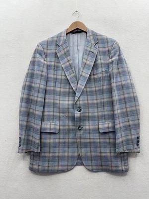 Blazer Abrigo Deportivo Vintage Austin Reed 42 Para Hombre Azul Gris Lana a Cuadros Foto 1 de 4