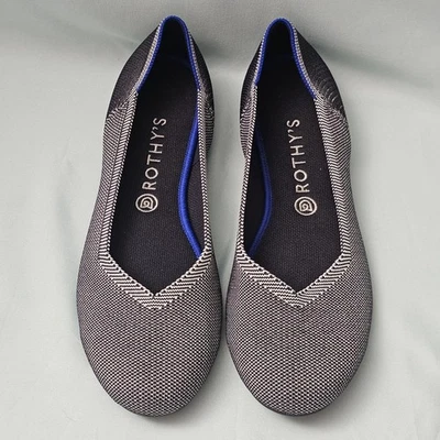 Rothys Women’s Size 11.5 Grey Birdseye Luxury Ballet Shoes Flats RETIRED Rothy's - Image 1 of 4