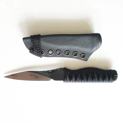 PS KNIFE Custom Titan Messer 'Jaguar'  handmade EDC knife carbized edge - Bild 1 von 4