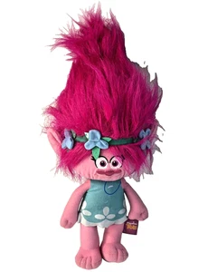 Princess Poppy Plush Trolls Dreamworks Large Doll Pink Stuffed Toy 2018 - Picture 1 of 5