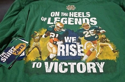 Camiseta de fútbol Notre Dame adulto XL verde 2013 manga larga  Foto 1 de 3