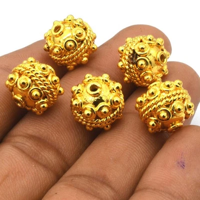 2 PIEZAS CUENTAS BALI 13MM CHAPADAS EN ORO 18K CUENTAS PARA HACER JOYAS 20 Foto 1 de 4
