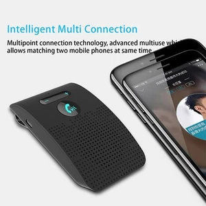 Wireless Car Bluetooth Handsfree Car Kit Speaker Phone Sun Visor Clip - Picture 1 of 20