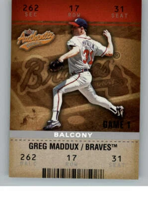 2003 Fleer Authentix Balcony #70 Greg Maddux 250 (ref 134361) - Image 1 of 2