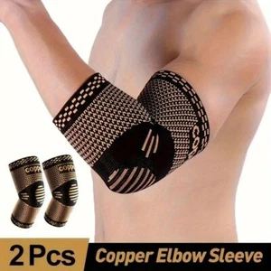 2x Tennis Elbow Compression Sleeve Brace Weight Lifting Support Pain Relief M-XL - Picture 1 of 24