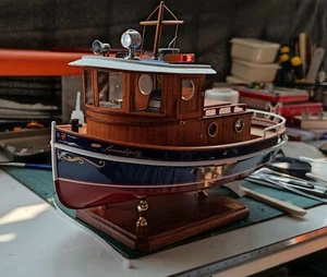 Micro Schlepperboot M3 1:12 410 mm Holzmodell Schiffsset RC Modellbausatz - Bild 1 von 24