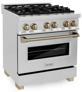 ZLINE 30" Dual Fuel Range Gas Stove Electric Oven STAINLESS BRONZE RAZ-30-CB - Picture 1 of 2