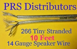 SPEAKER WIRE 14 GAUGE for CAR BOAT TRUCK DJ HOME SPEAKERS AUDIO SYSTEMS 10 feet - Picture 1 of 5