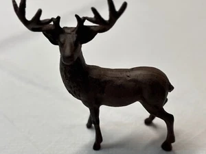 Cast Iron Stag Deer 9" H 6" W Brown Detailed 12 Point - Picture 1 of 8