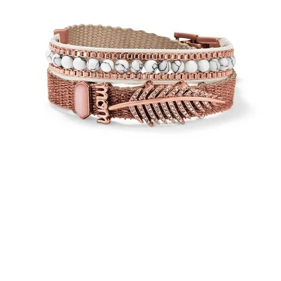 ¡ÚLTIMOS DOS! MANTENER Colectivo ORO ROSA/HOWLITE DOBLE, ¡SOLO RECOMPENSA ANFITRIONA! ¡NUEVO EN PAQUETE! Foto 1 de 2