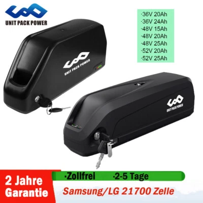 UNIT PACK POWER UPP 36V 48V 52V 60V E-bike Akku 15Ah~25Ah Lithium Pedelec Batterie+Ladegerät DIY
