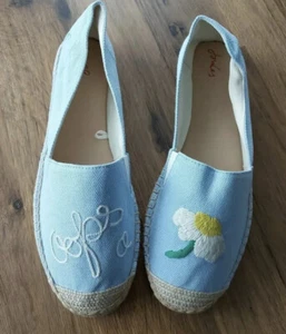 JOULES WOMEN SHELBURY EMBROIDERED ESPADRILLES - BLUE OOPS A DAISY 🌼 - Adults 5 - Picture 1 of 8