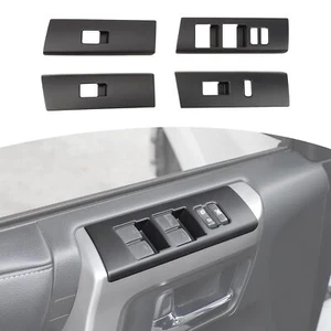 4PCS Matte Black Window Lift Panel Switch Trim Covers For 4runner 2010+ Exterior - Picture 1 of 11