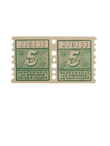 Francobolli Stati Uniti primi '900/20 5 centesimi francobolli thrift x2 DUE FRANCOBOLLI rari HTF - Foto 1 di 4
