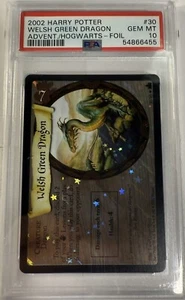 PSA 10 Welsh Green Dragon Foil Harry Potter TCG Adventures At Hogwarts #30 WOTC - Picture 1 of 2