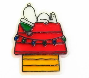 Vintage Peanuts Ornament Snoopy Dog House Christmas 1952 Plastic Charlie Brown - Picture 1 of 10