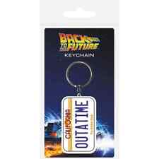 BACK TO THE FUTURE LICENSE PLATE RUBBER KEYRING NEW 100% OFFICIAL