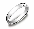 Band Comfort fit gift 4Mm Size 5 Mens Womens Solid 14K White Gold Plain Wedding