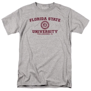 Florida State Adult T-Shirt FSU Seminoles Official Circle, Heather Grey S-5XL - Picture 1 of 6