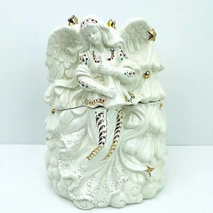 Tarro de galletas de porcelana Angel Christmas Asia Master Group 10,5 de alto 8” de ancho 7” de profundidad - Imagen 1 de 11