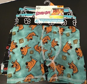 Boys Size 4 6 OR 8 Scooby-Doo Athletic Boxer Briefs 4 Pack Underwear Wicking Dog - Picture 1 of 8