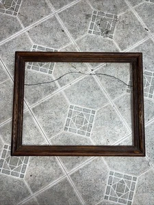 Vtg 18” X 14” Wooden No Glass Wall Hanging Frame - Picture 1 of 3