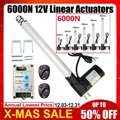1320lb Linear Actuator 4"-18" Heavy Duty 6000N 12V Motor Controller RV Auto Lift - Image 1 of 4