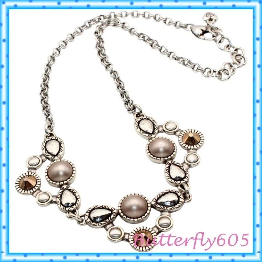 Collar Pastilla Brighton Cristal Rosa Perla Collar Foto 1 de 4