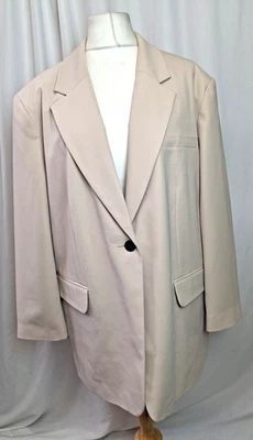 PRIMARK Women's Jacket Blazer Beige Single Breasted Size UK20 E4318 - Image 1 of 4