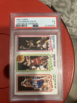 1980 Topps - Magic Johnson, Julius Erving, Jan Van Breda Kolff #139-174-162 (RC) - Image 1 of 2