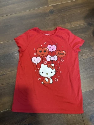Camisa Top Hello Kitty Jumping Beans Niñas Rojo y Rosa Talla 10 Foto 1 de 4
